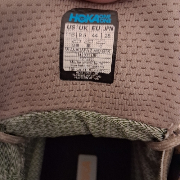 Hoka One One Anacapa 2 Mid Gore Tex Dune Ice Flow Women's Size 11b NWOB - Picture 12 of 12